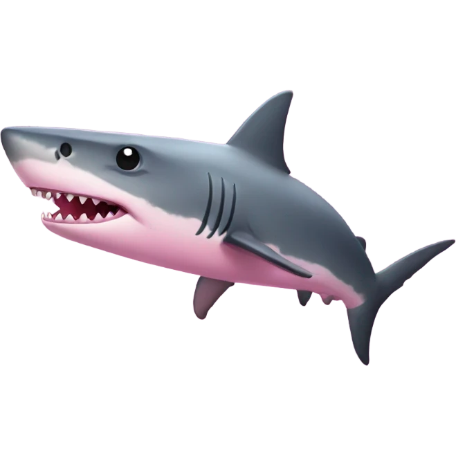 Pink shark emoji