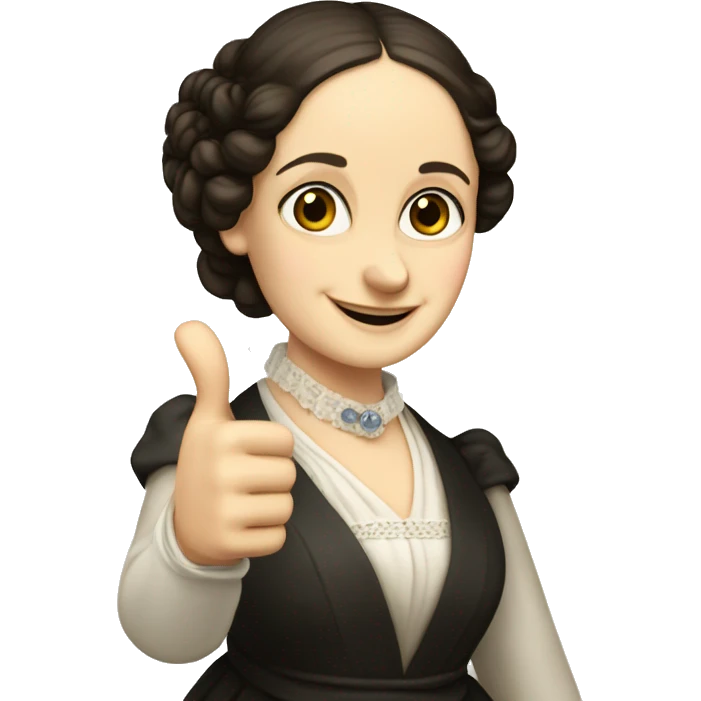 historical figure Ada Lovelace giving a thumbs up emoji