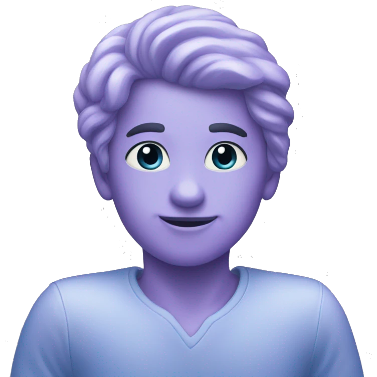 Lilac blue heart emoji