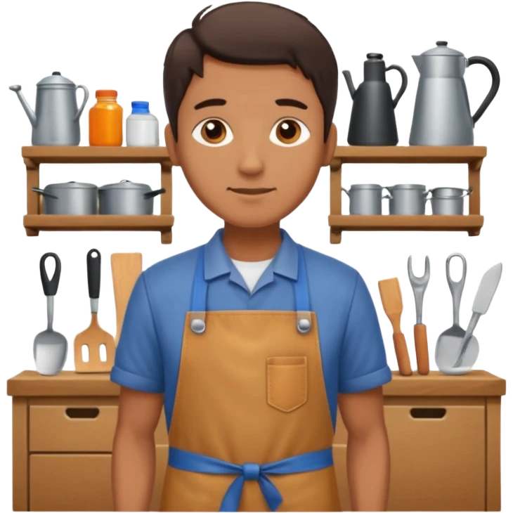 a craftsman works at home emoji