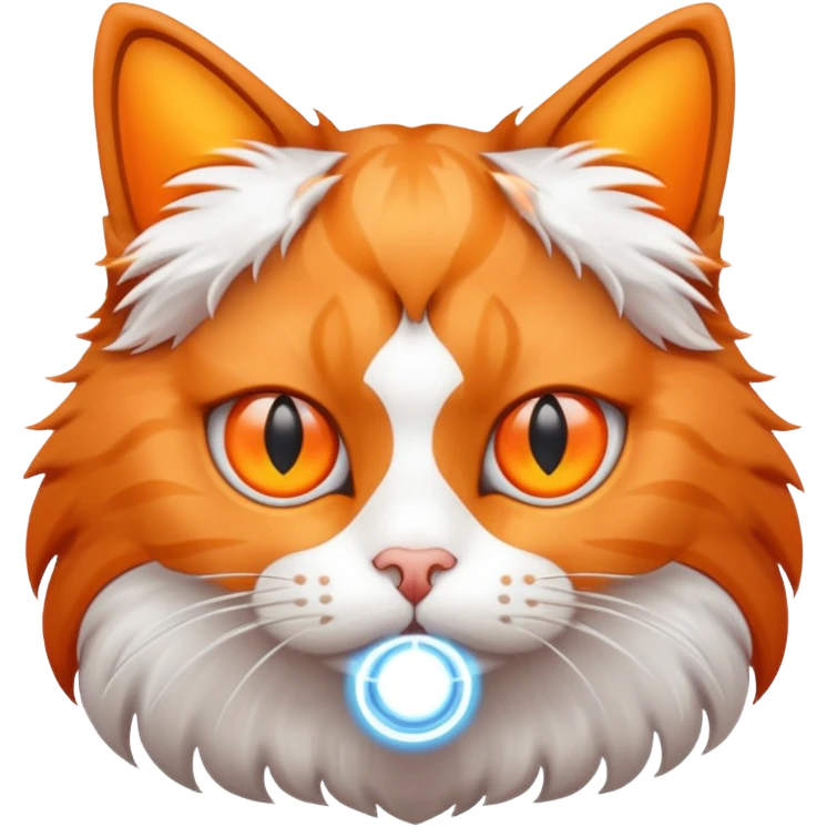 Cat with laser eyes emoji