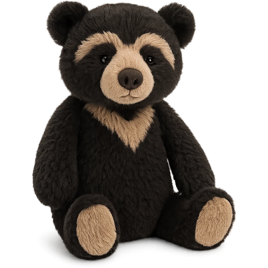jellycat stuffed plush andean spectacled bear emoji