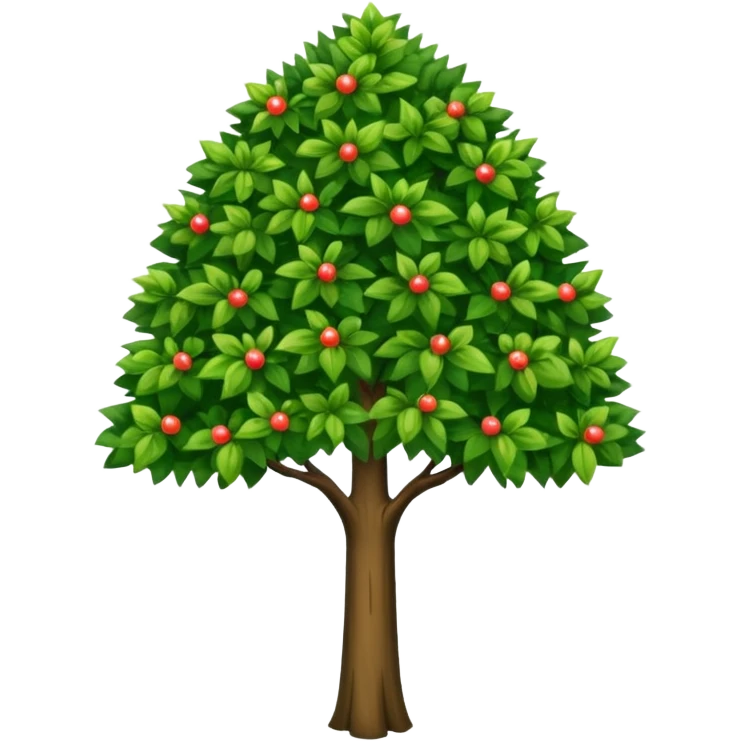 tree and trimmed tree emoji