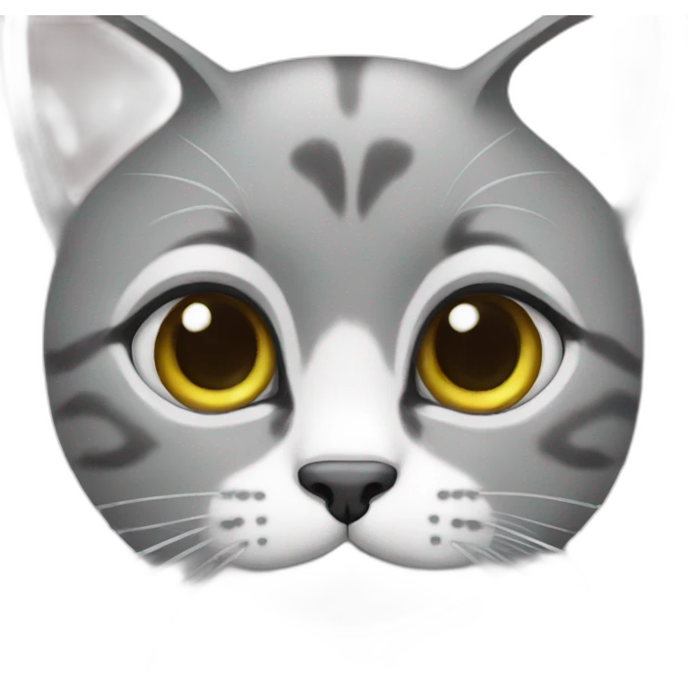KITTY BIG EYES GRAY emoji