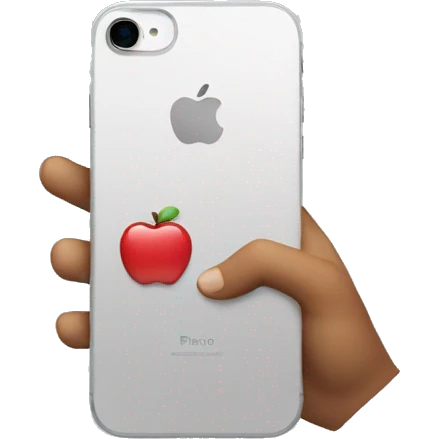 iPhone 15 in hand emoji