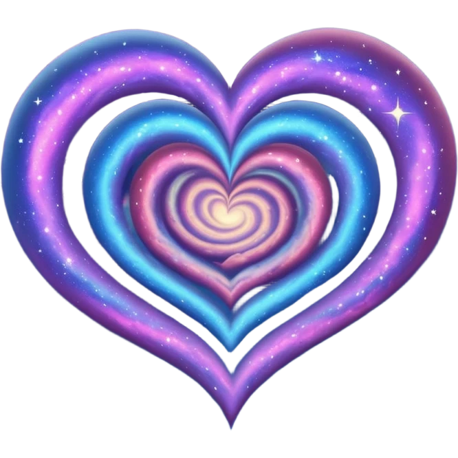 Heart galaxy emoji