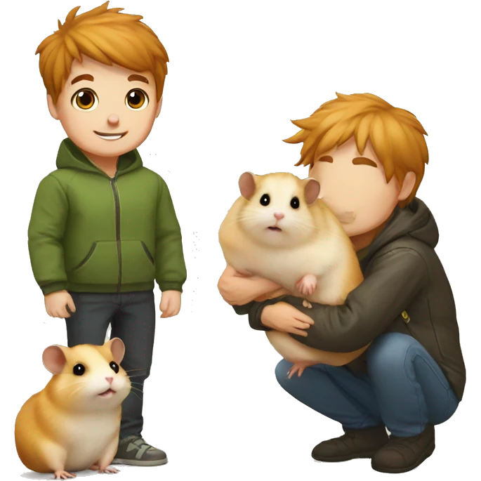 hamster and human emoji