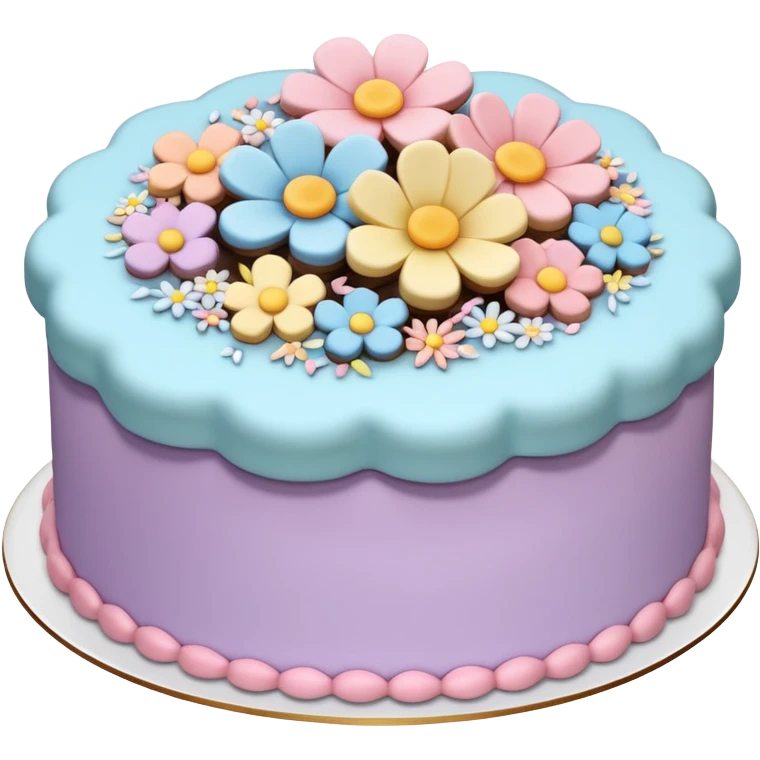 flower-shaped cake emoji