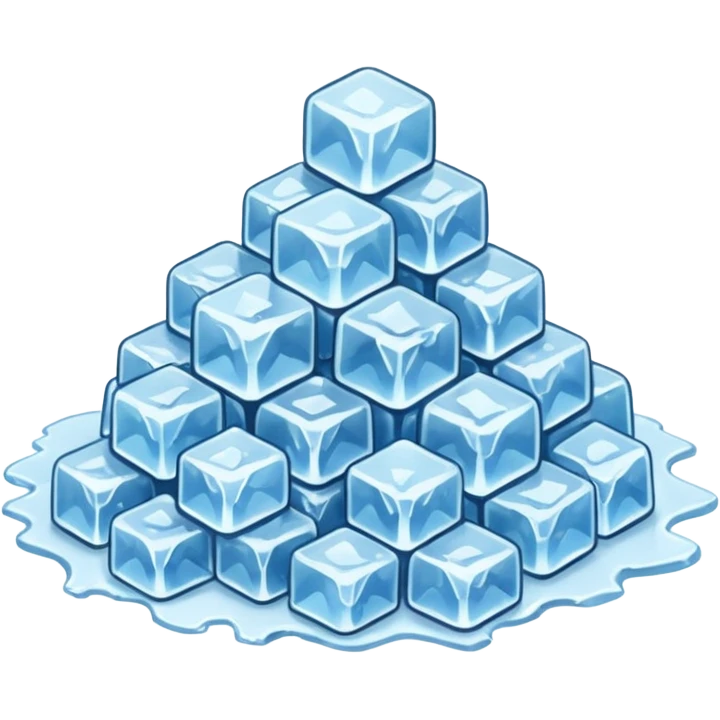 Crushed ice on a pile, really small peaces without real form of ice cubes emoji