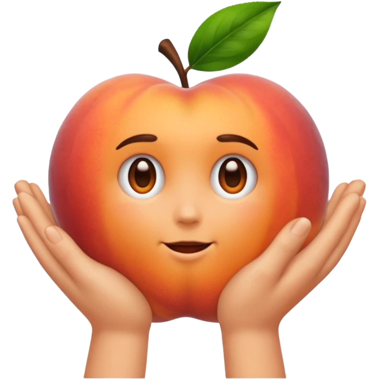 Peach with hands on it emoji