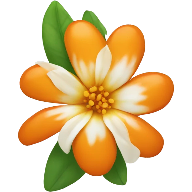 orange and white island flower emoji