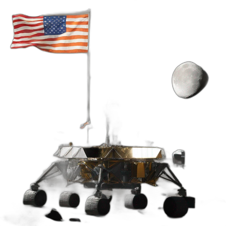Chandrayan 3 landed on moon with Indian flag emoji
