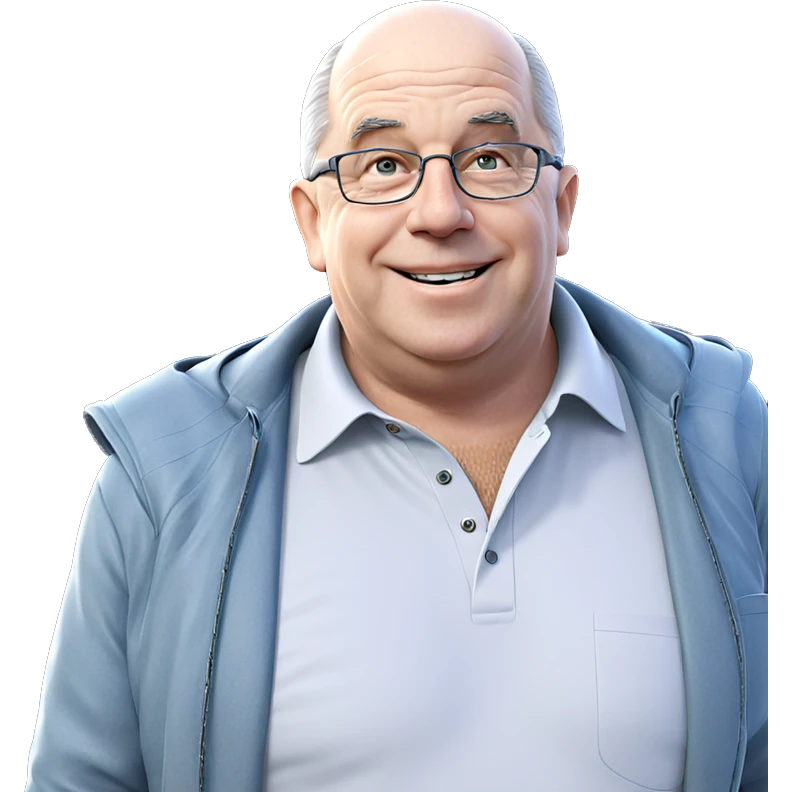 happy old man outdoors emoji