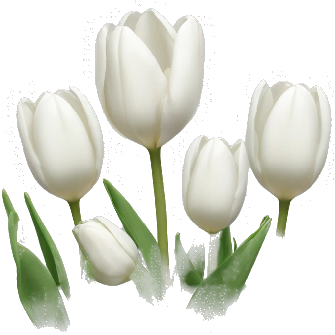 White tulips emoji