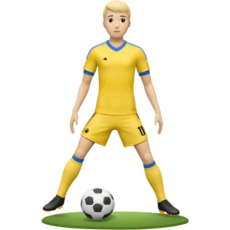 create an emoji of a yellow soccer free kick mannequin - it should just be a piece of soccer equipment emoji