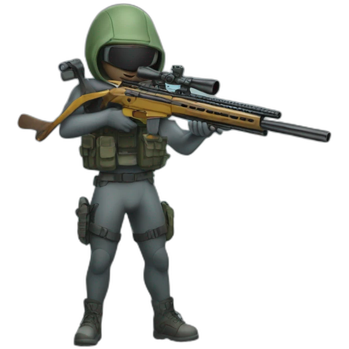 dolphin with a sniper rifle emoji