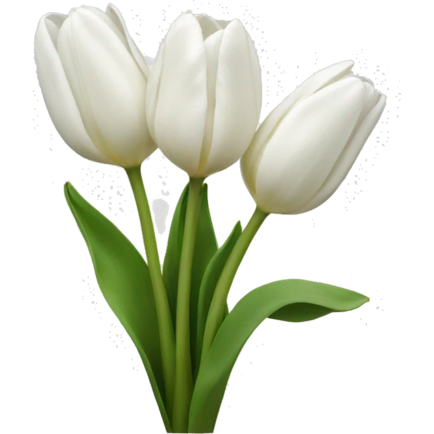 white tulips emoji
