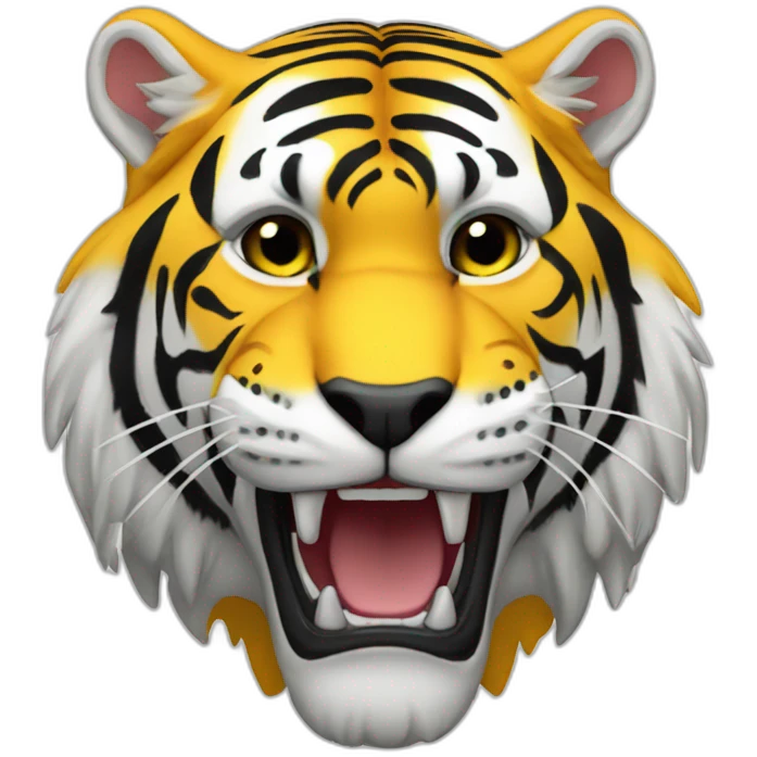 tigre con los colores de brasil emoji