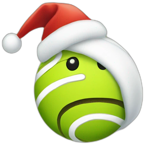 Christmas tennis ball emoji