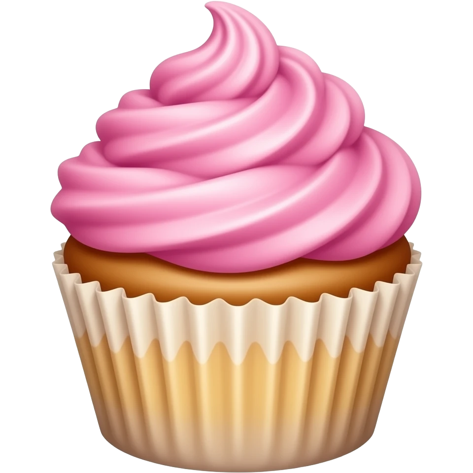 Cupcake with pink icing emoji