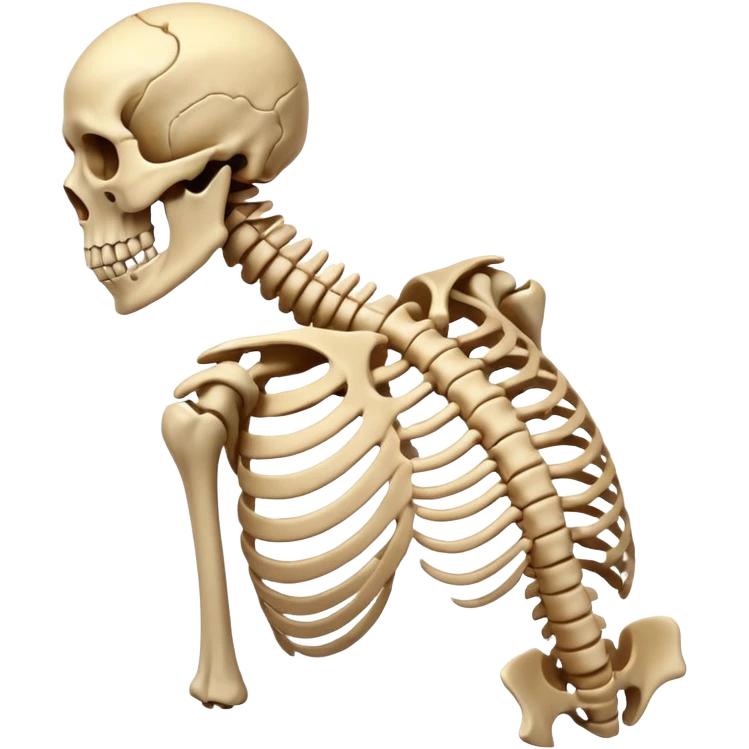 human Spine skelton from side emoji