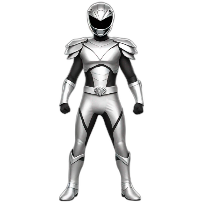 silver power ranger full body emoji