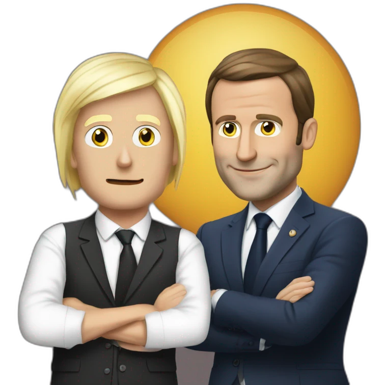 Macron vs lepen emoji
