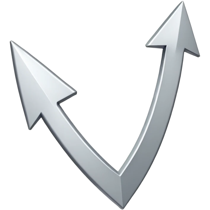 very simple white arrow pointing downwards, emoji