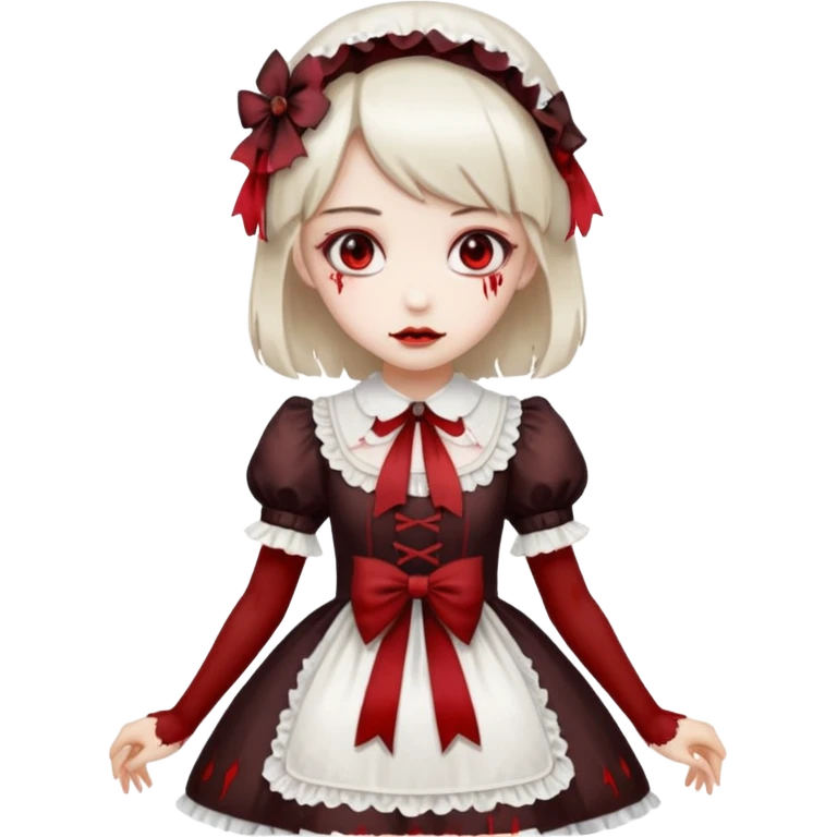 Lolita dress, white and blood emoji