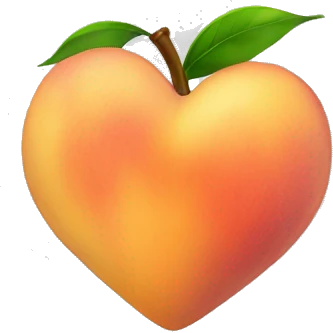 Peach heart emoji