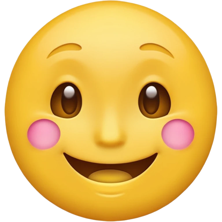 Emoji, yellow round smiling face, closed mouth emoji