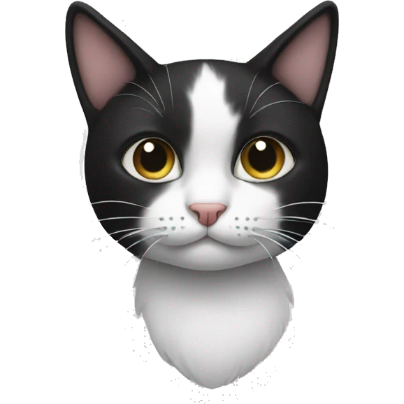 Black and white cat emoji