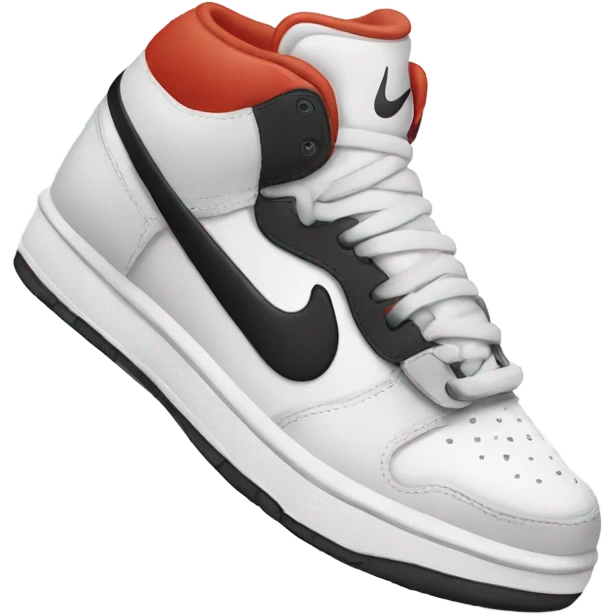 A shoe having the Nike logo emoji