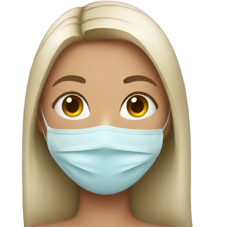 GIRL with mask  emoji