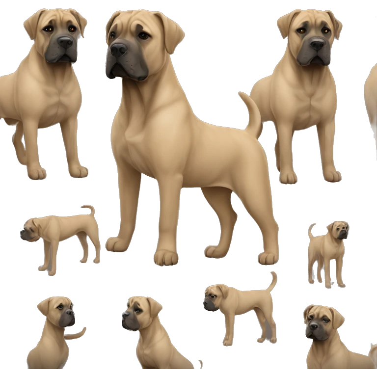 dog Cane Corso color fawn emoji