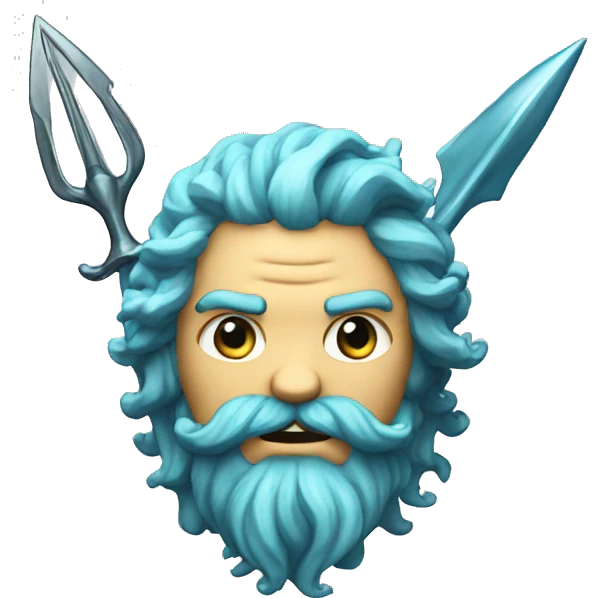 Neptune with trident emoji