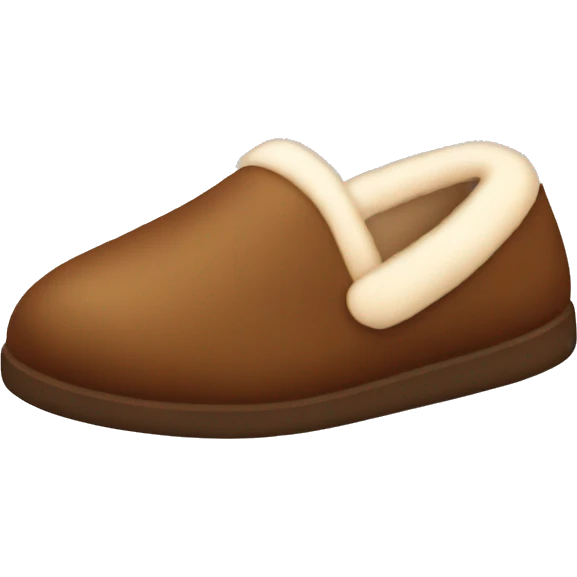 Warm brown fluffy house shoes emoji