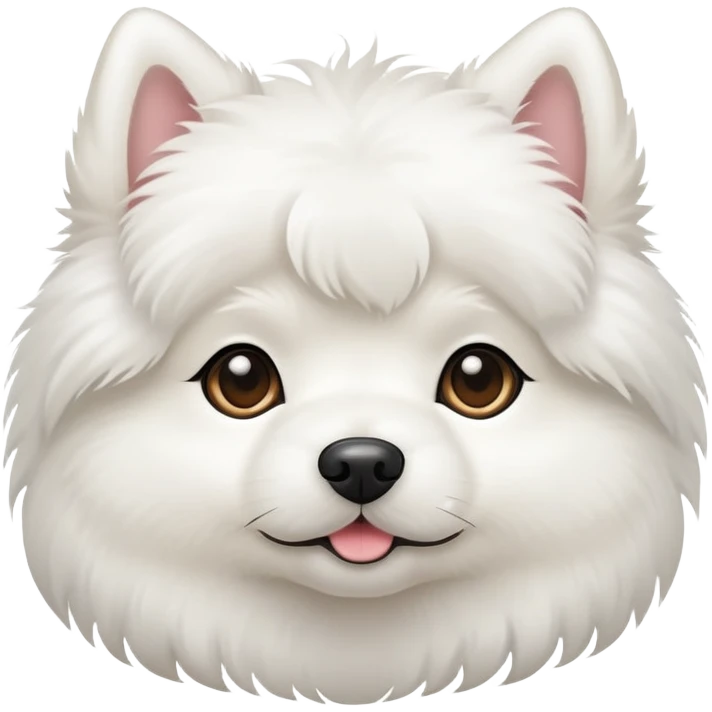Small all white dog emoji