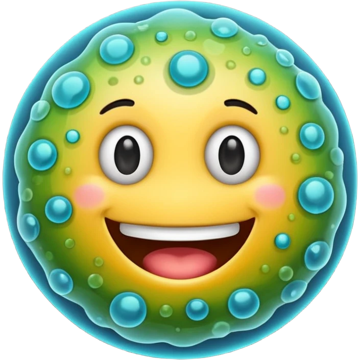 Happy bacteria emoji