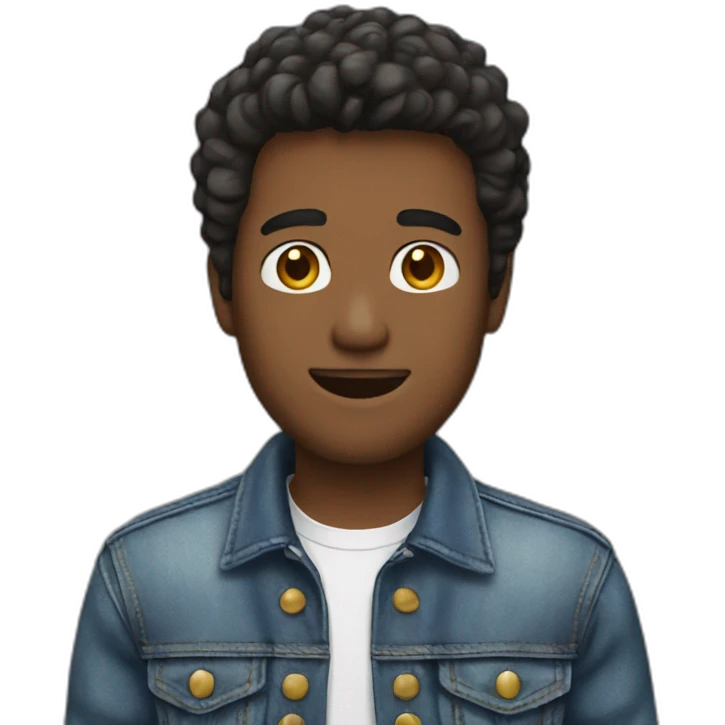 handsome denim jacket guy emoji