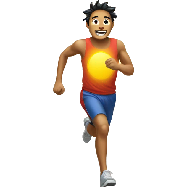 Filipino sun guy running emoji