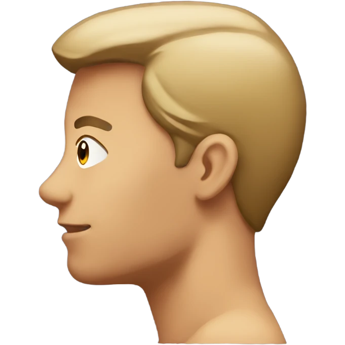 Side profile talking emoji
