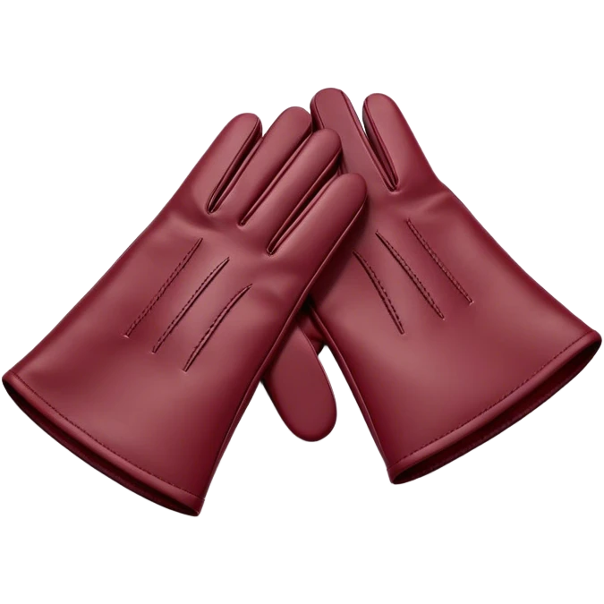 burgundy gloves emoji