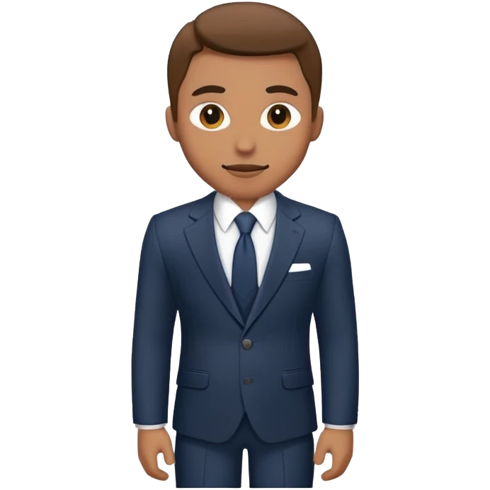 Man in suit with big butt emoji