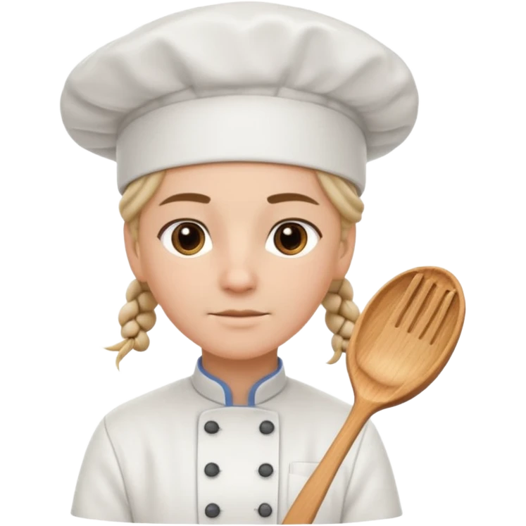 braided haired cook emoji