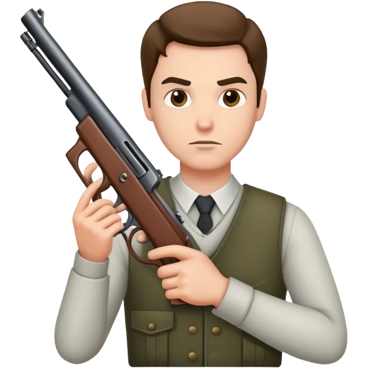 Man holding a gun emoji