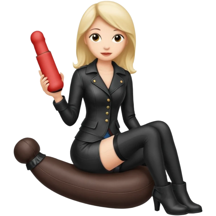 Woman sitting on dildo emoji