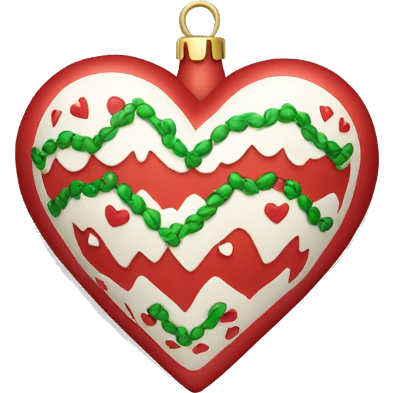 christmas decorated heart emoji