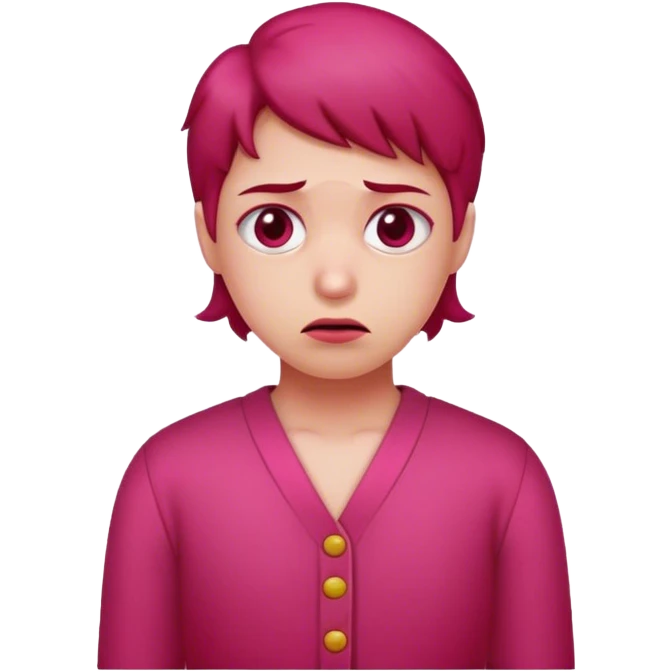Friendly raspberry unhappy emoji