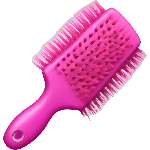 Pink hairbrush  emoji